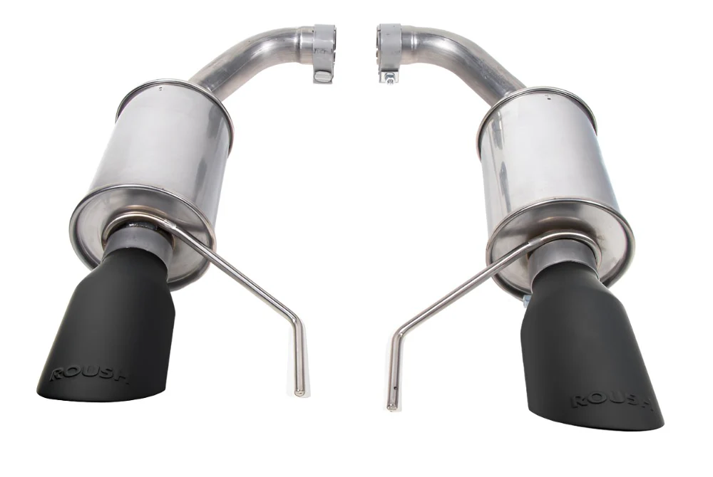 2024-2026 Roush Mustang GT & EcoBoost Dual Tip Axle Back Exhaust - Black Tip