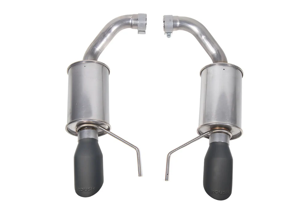 2024-2026 Roush Mustang GT & EcoBoost Dual Tip Axle Back Exhaust - Black Tip - Image 2