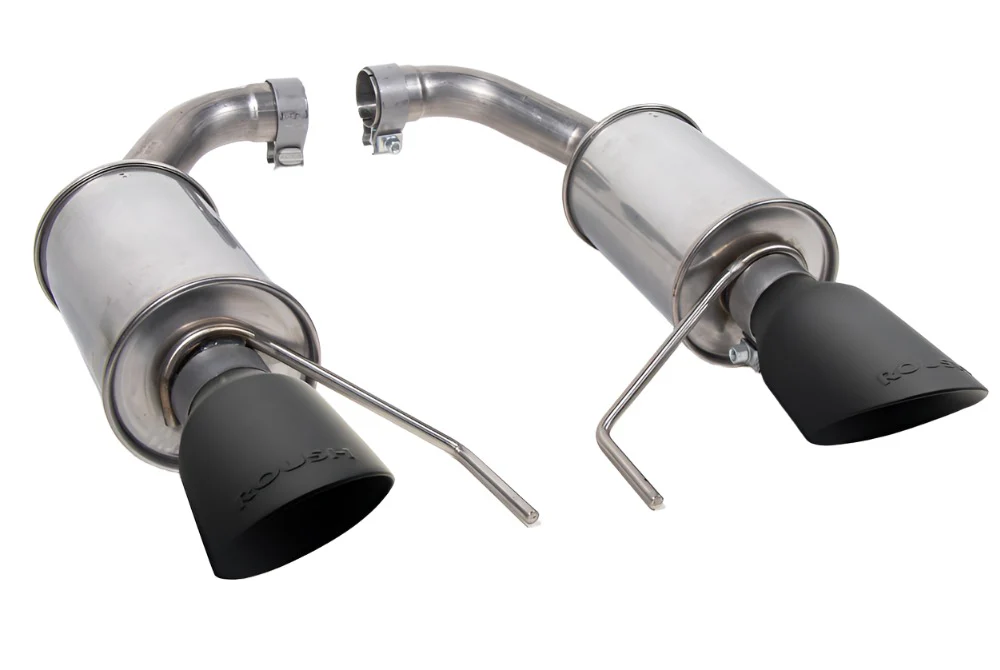 2024-2026 Roush Mustang GT & EcoBoost Dual Tip Axle Back Exhaust - Black Tip - Image 3